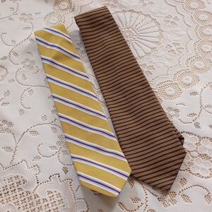 "Brooks Brothers" Striped 100% Silk Ties Bundle